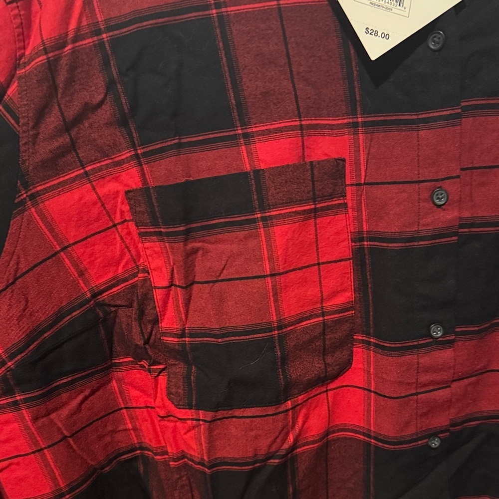 Size 4X Ava Viv Women’s Red Plaid Long Sleeve - Picture 6 of 6